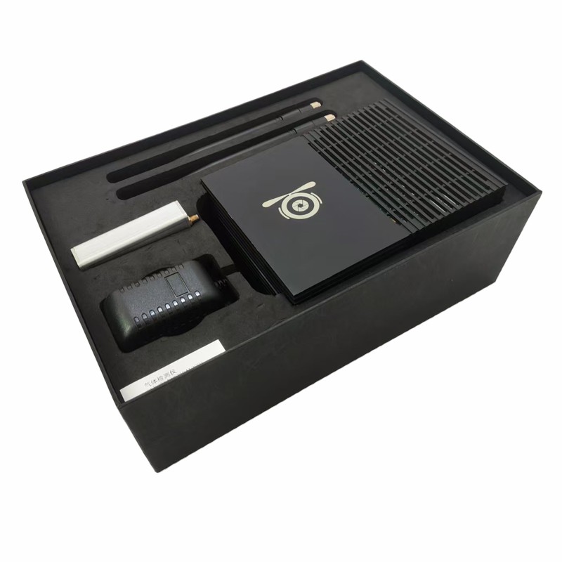 Industrial drone gas detector mapping VOC leaks with real-time 4G data transmission