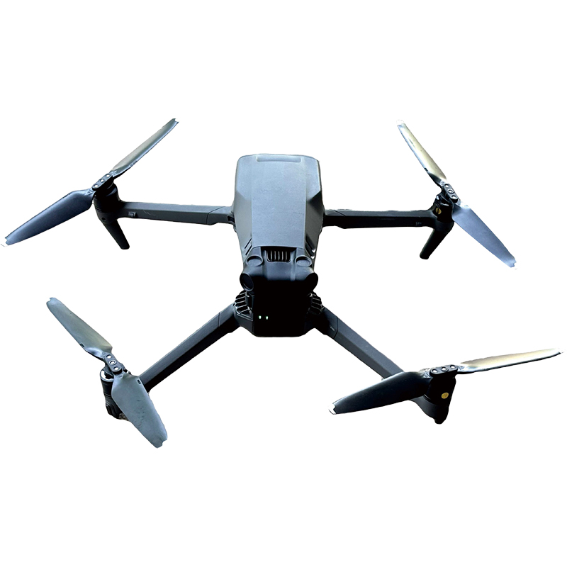 Folded drone in tactical backpack