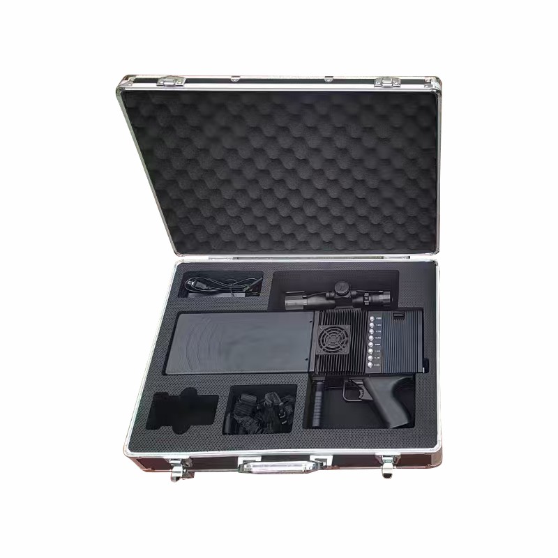 Handheld drone defender operator stance