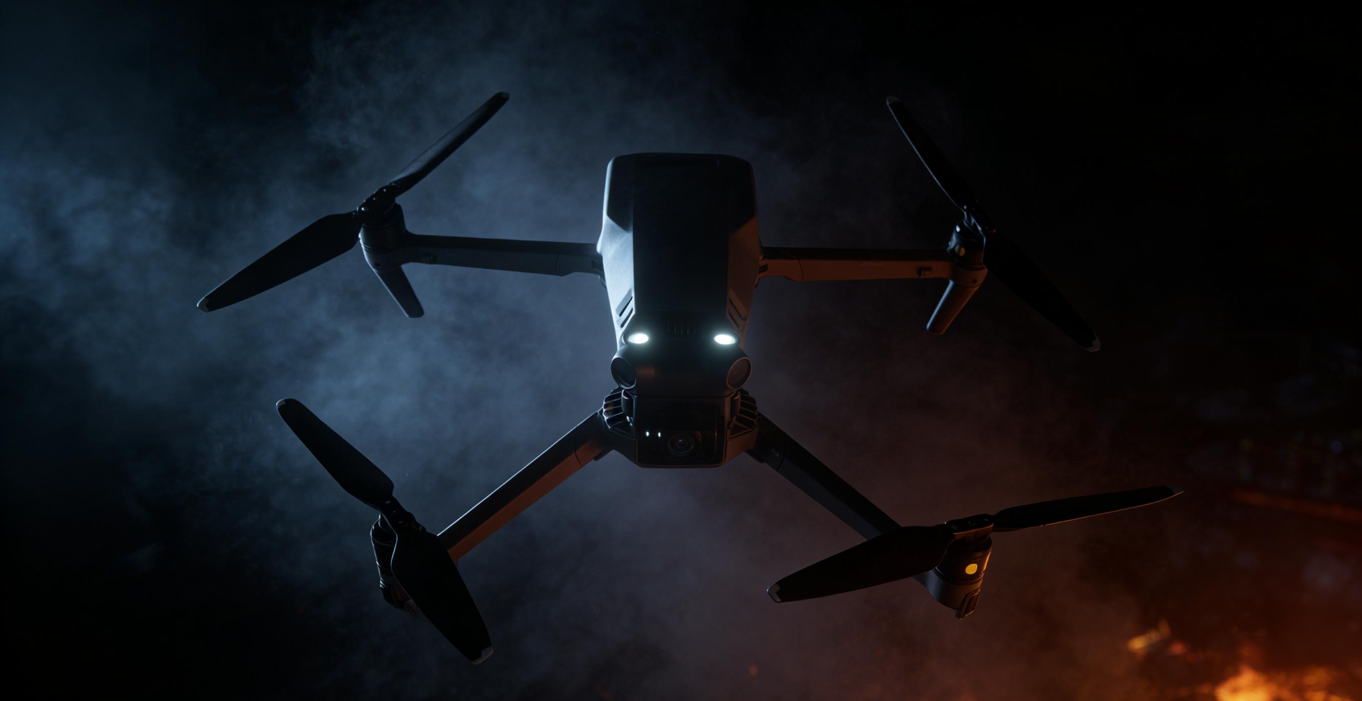 DT-03 quadcopter displaying wind-resistant arm structure and long-endurance propulsion system